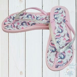 NWT UNICORN CAPELLI NEW YORK GIRLS FLIP FLOPS